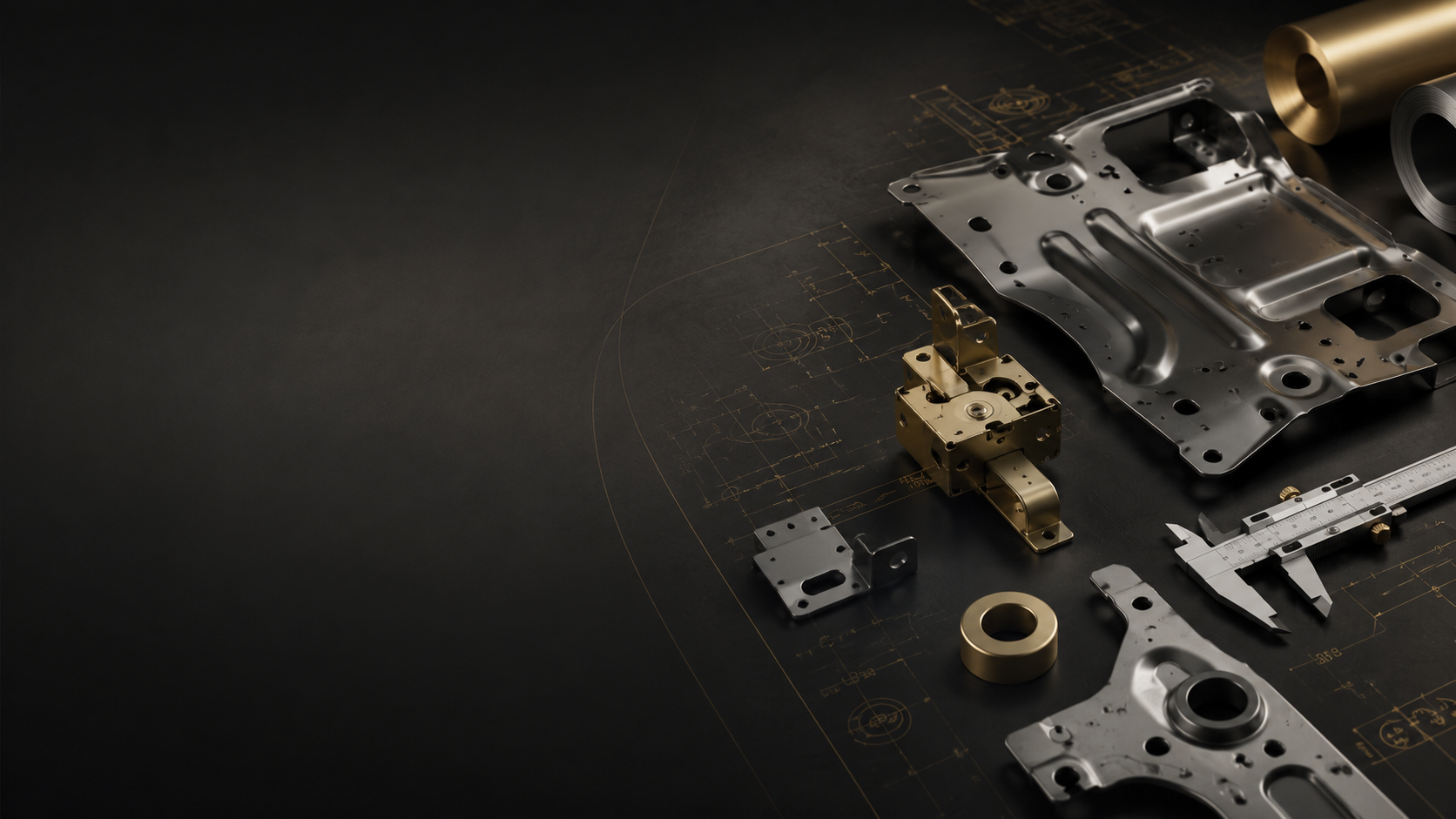 Drawing-based custom sheet metal, automotive and lock components with calipers